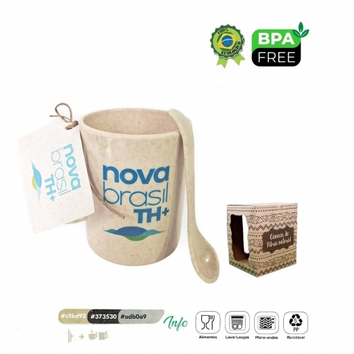 Caneca Ecológica Fibra de Bambu-MB03742