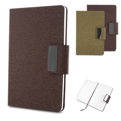 Caderno em PU e Fibra de Café ou Chá 20,7 x 13,2-mB03906
