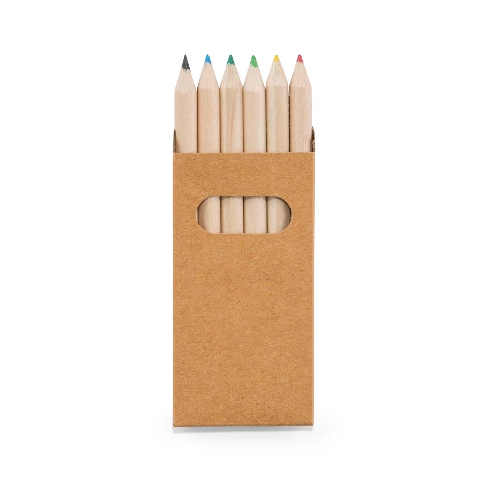 Kit com 6 lápis de cor 