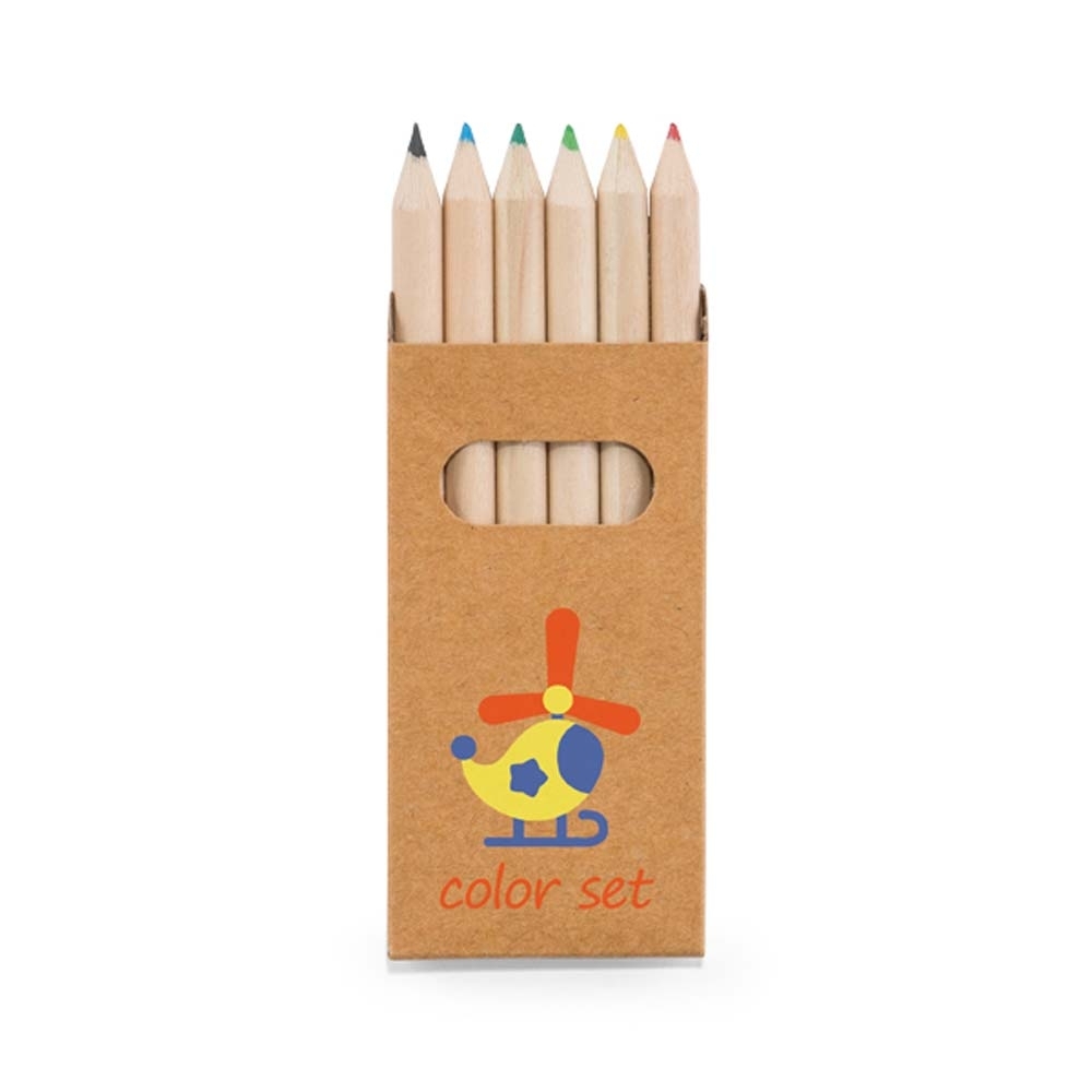 Kit com 6 lápis de cor 