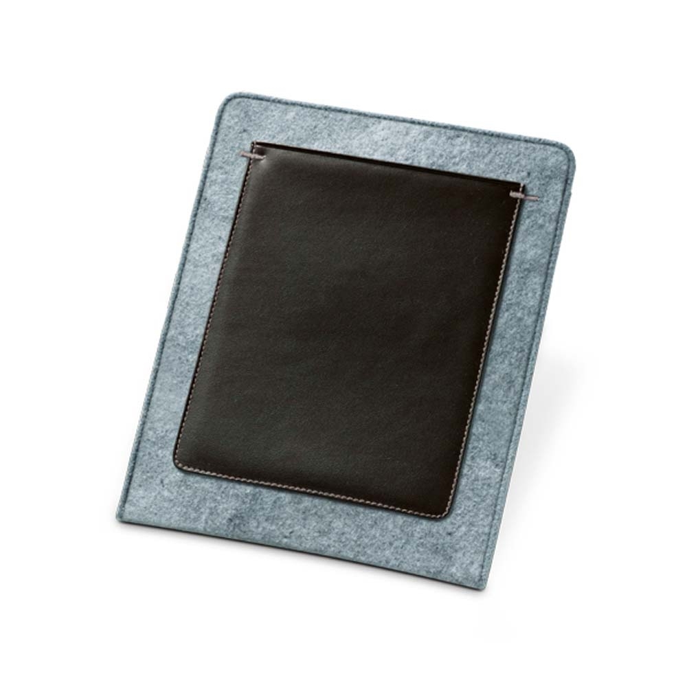 Bolsa para tablet em feltro com couro sintético