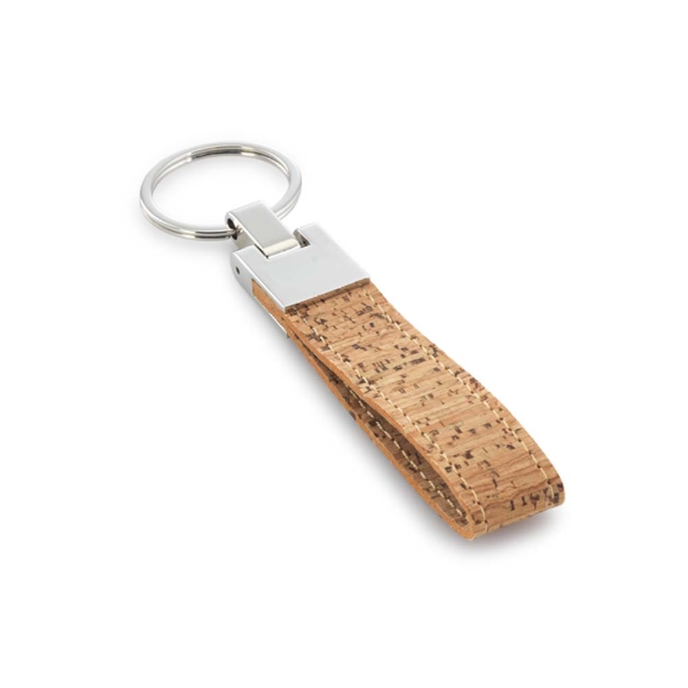Chaveiro em metal com cortiça 
