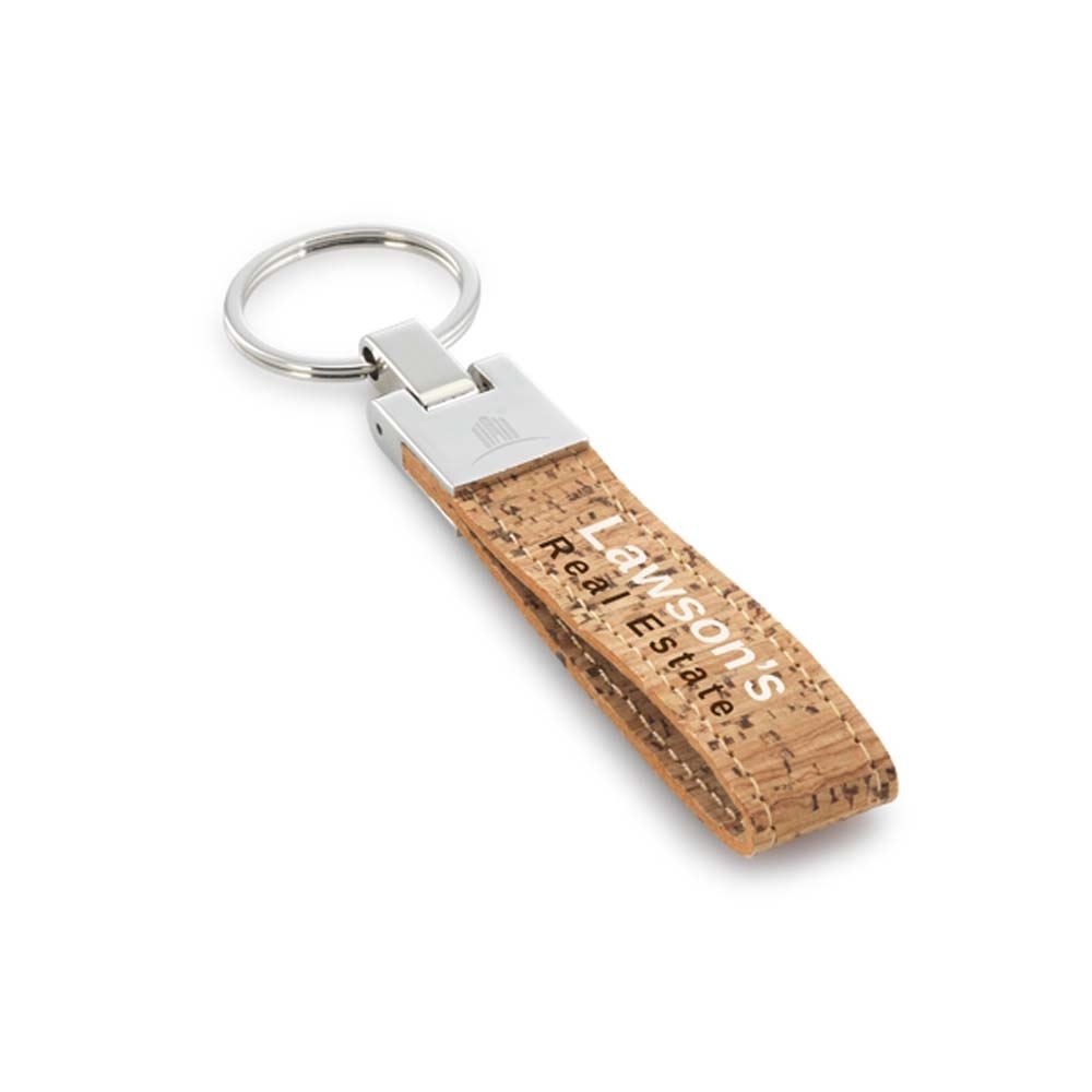 Chaveiro em metal com cortiça 