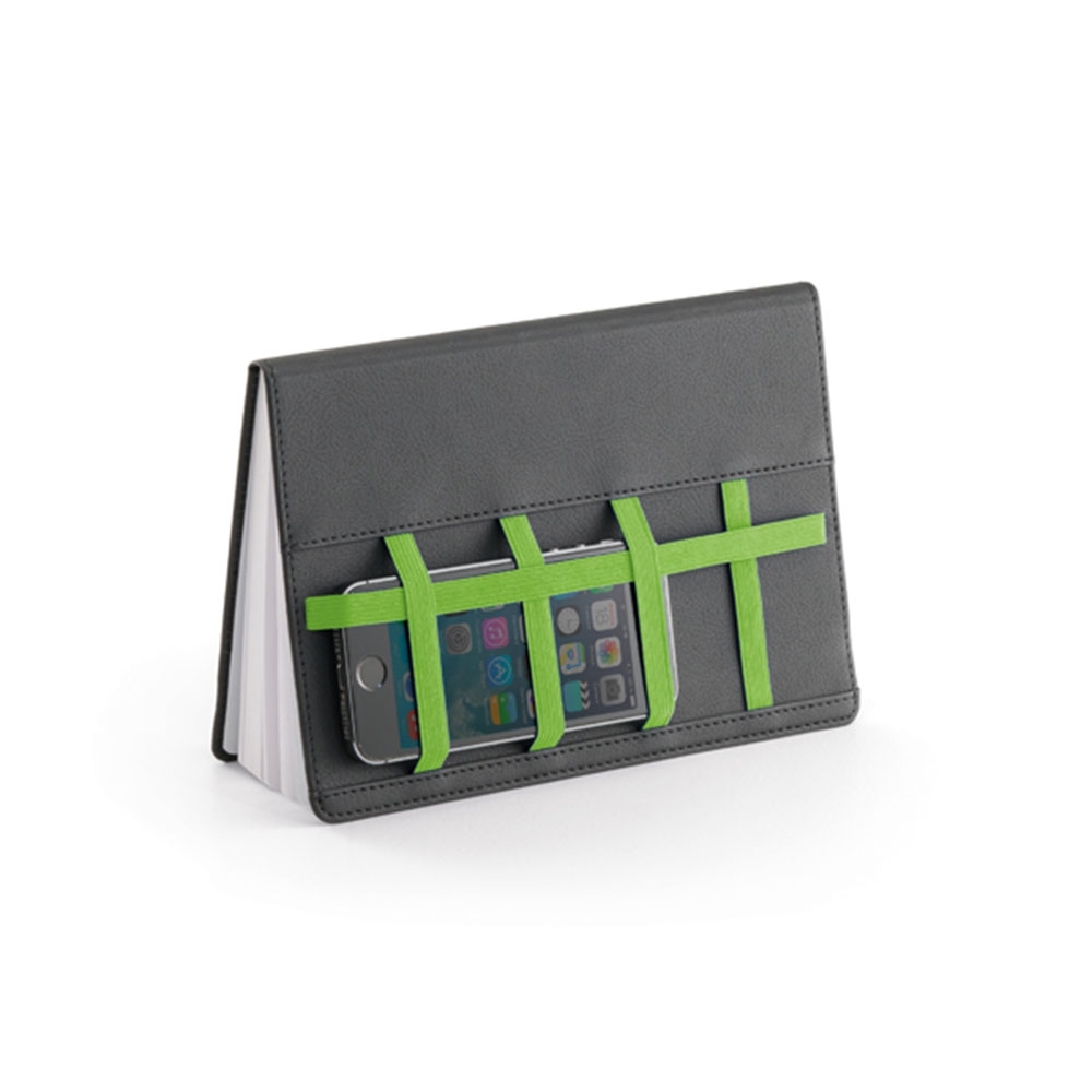 Caderno capa dura em couro sintético 21x15cm