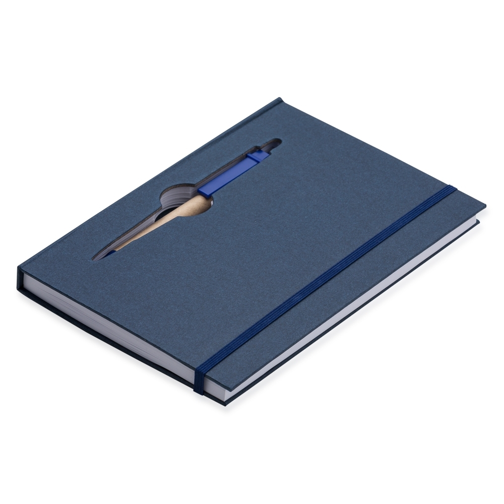 Bloco de anotações ecológico com caneta 19,9 cm x 13,5 cm x 1,7 cm, com pauta