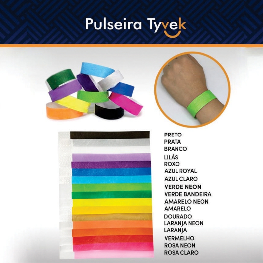 Pulseira em Tyveck