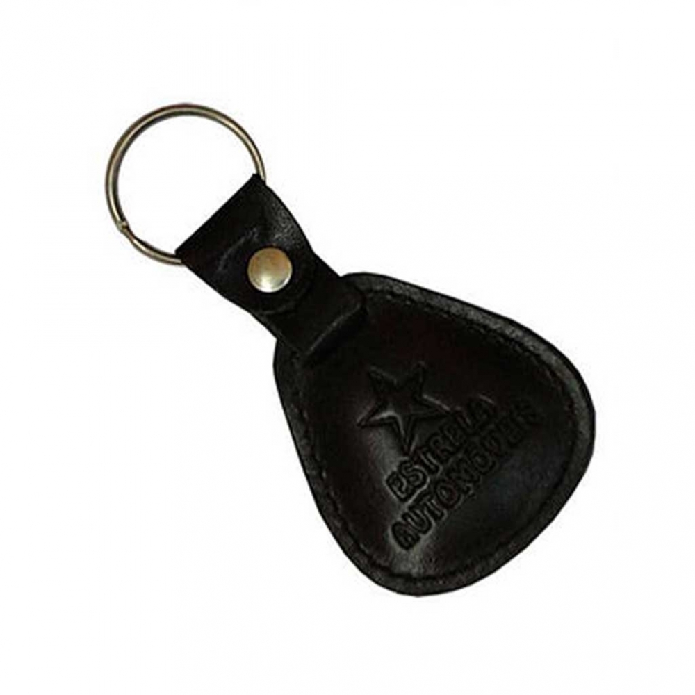 Chaveiro em couro com argola 