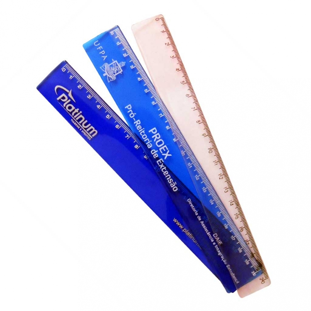 Régua de 20cm PVC Translucido