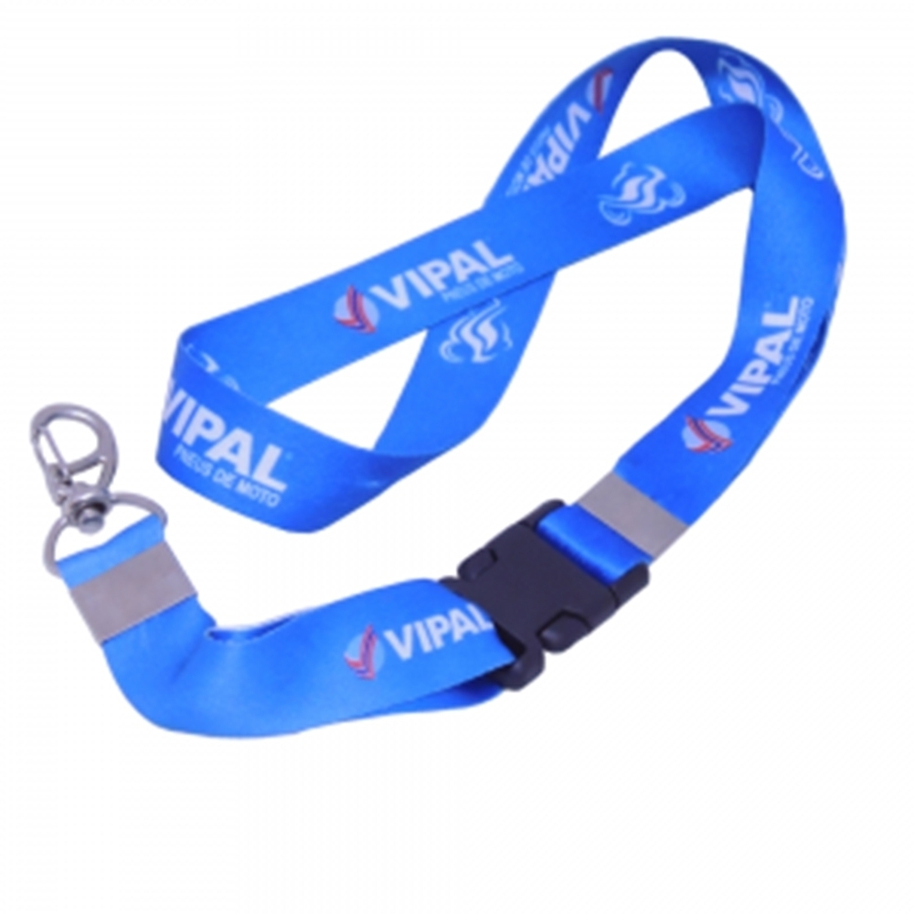 Cordão para crachá em poliester acetinado 