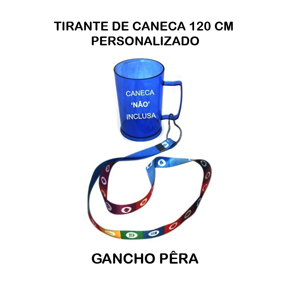 Cordão para crachá em poliester acetinado 