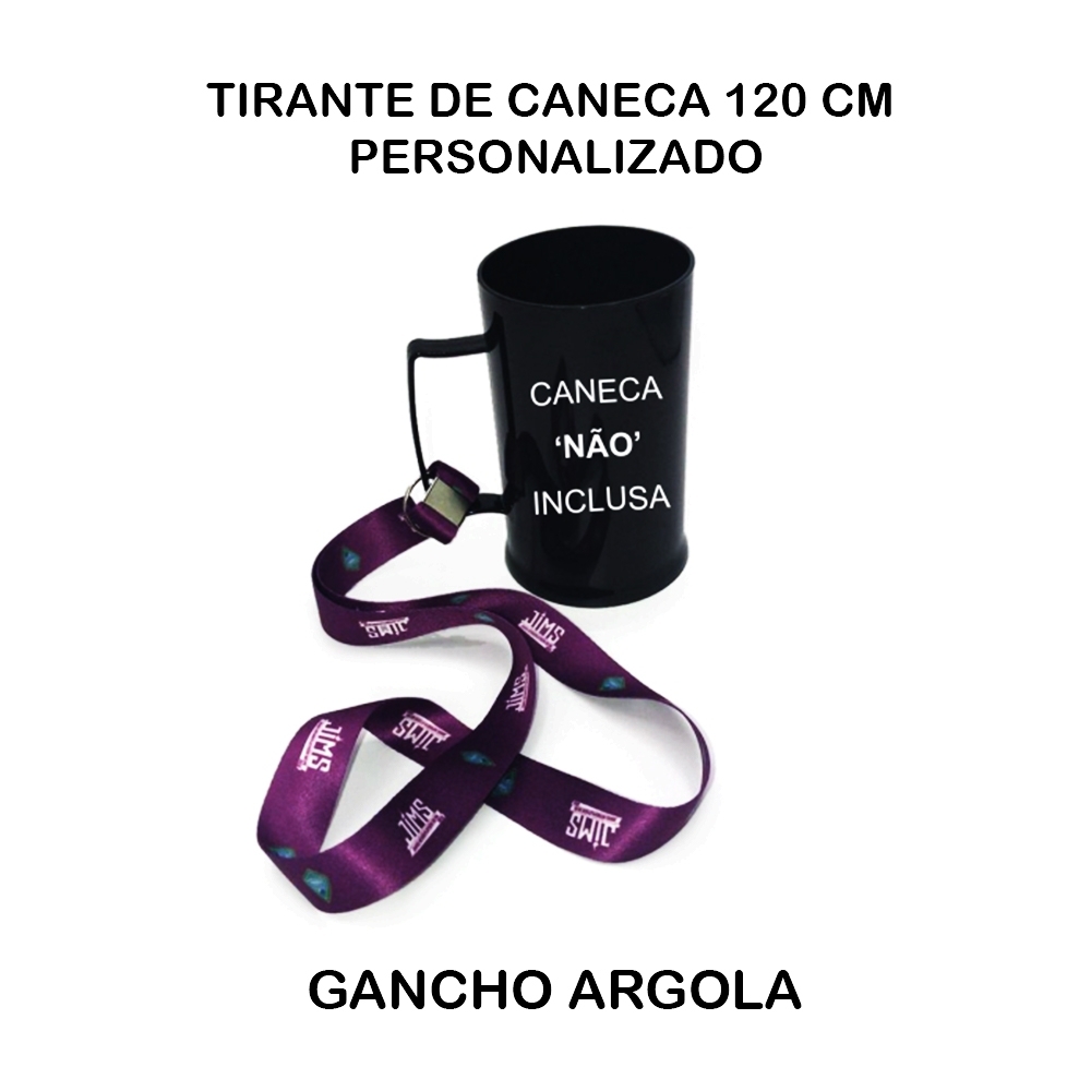 Cordão para crachá em poliester acetinado 
