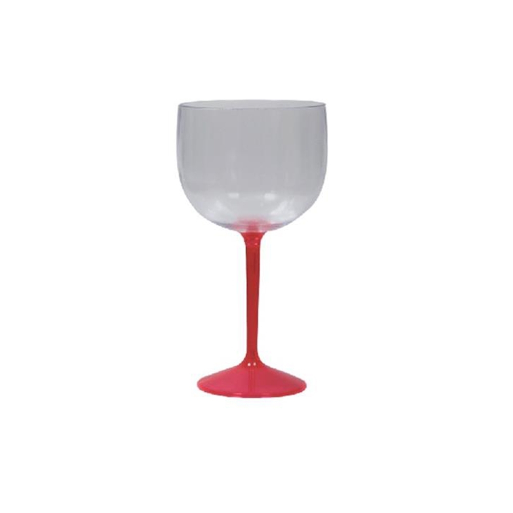 Taça Fun 550ml, com pé transparente colorido