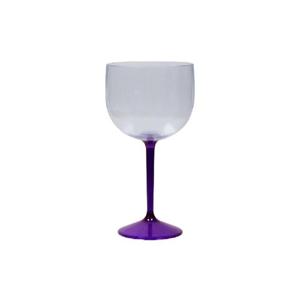 Taça Fun 550ml, com pé transparente colorido