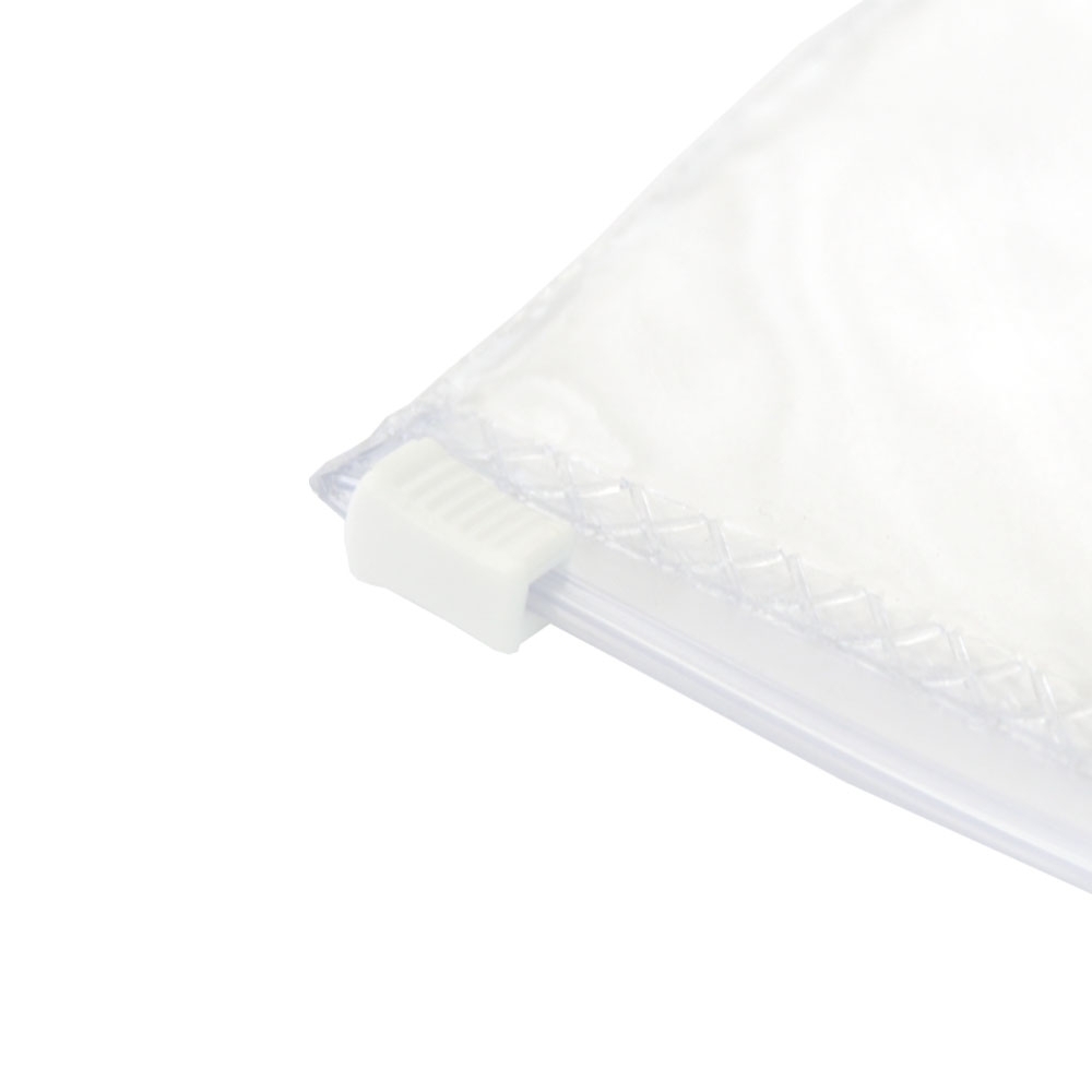 Bolsa em PVC porta mascara com zip zap, 31,3x15,5cm