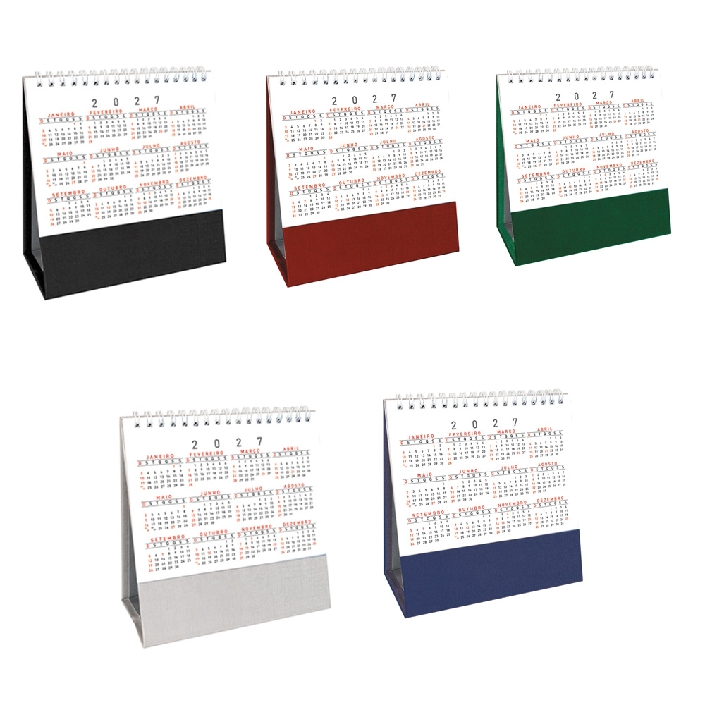 Calendário em Percalux Linho c/ Wire-o