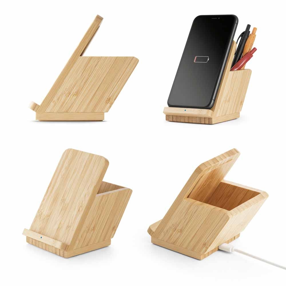 Carregador Wireless em Bambu