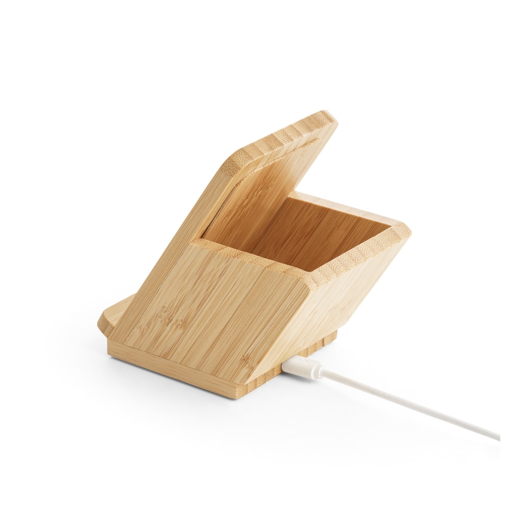 Carregador Wireless em Bambu