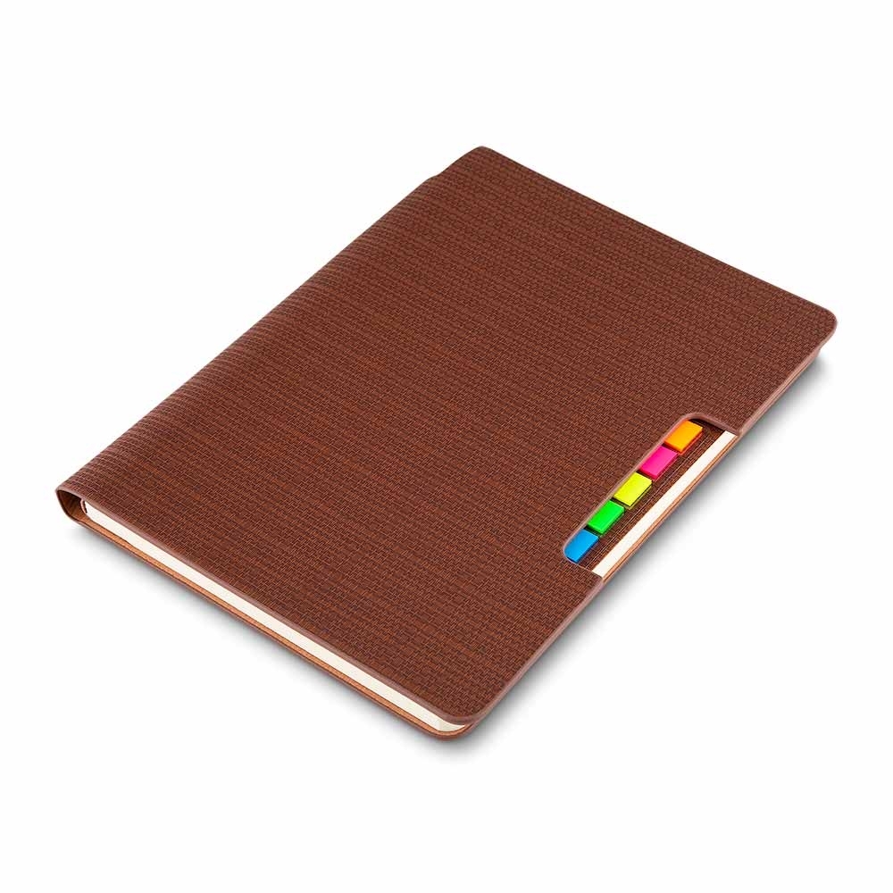 Caderno de Anotações com Sticky Notes 21X15CM