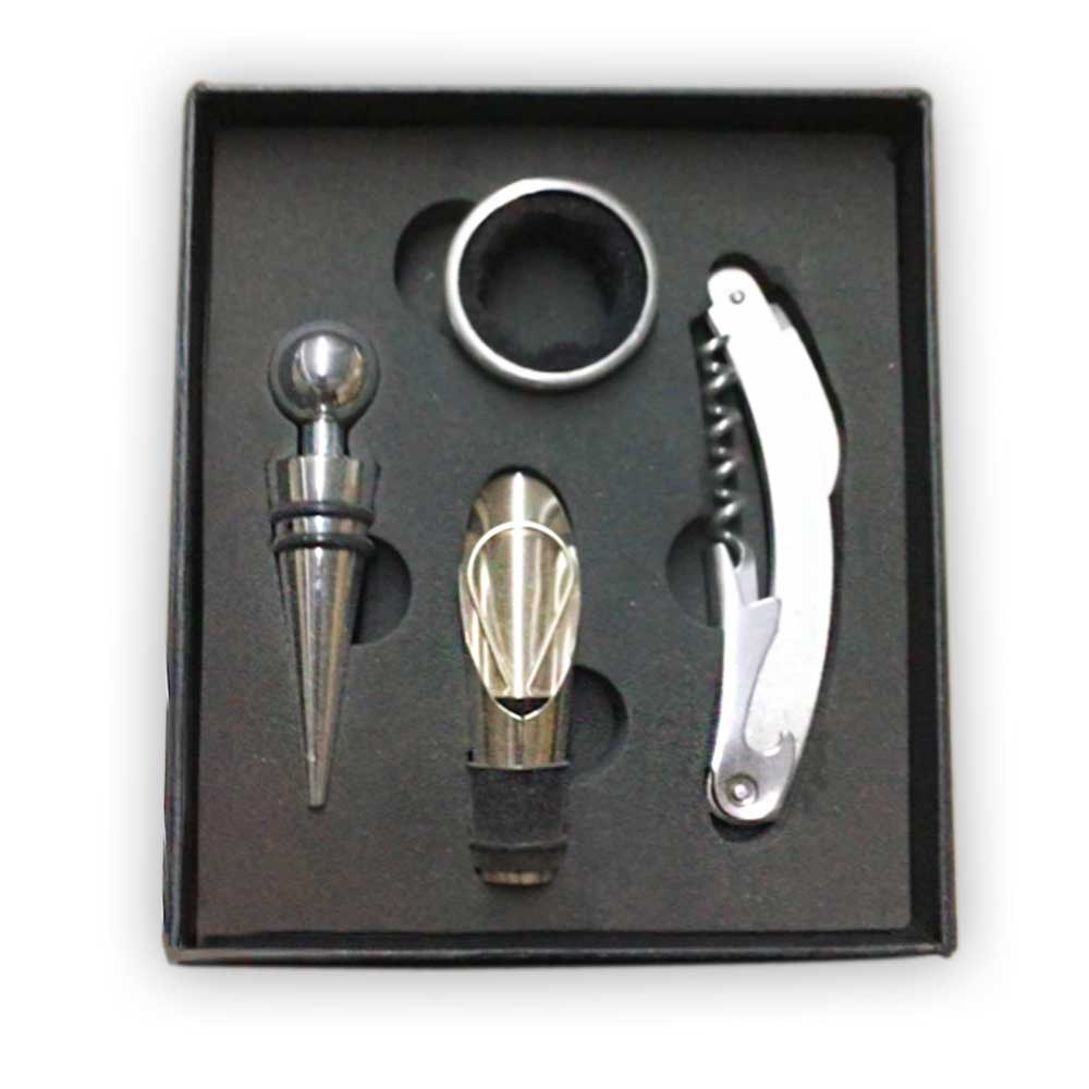kit de vinho 4 peças
