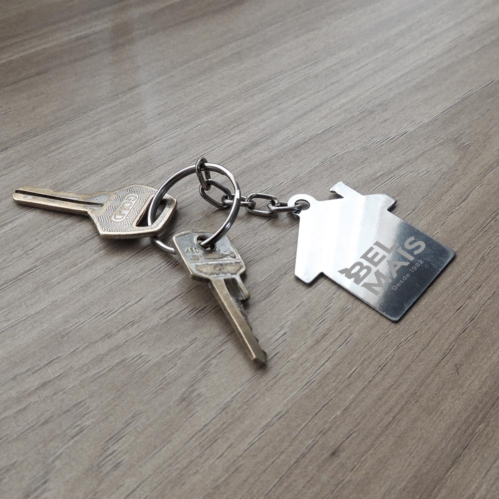 Chaveiro de Metal - Formato de Casa