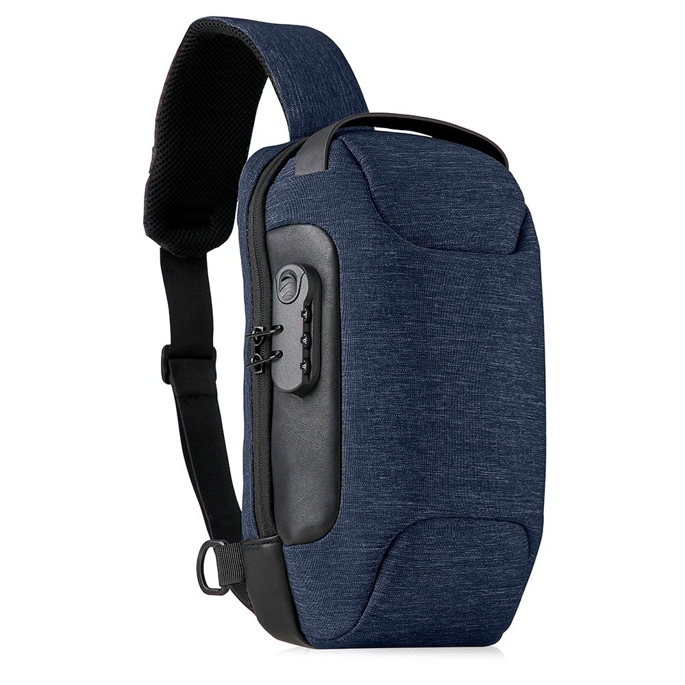 Mochila de Ombro USB Anti-Furto (35,5x20x15cm)