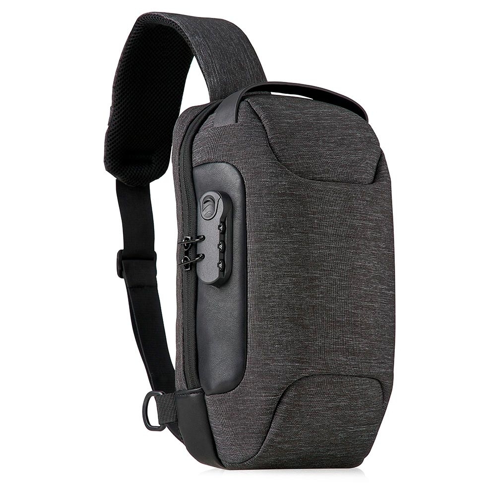 Mochila de Ombro USB Anti-Furto (35,5x20x15cm)