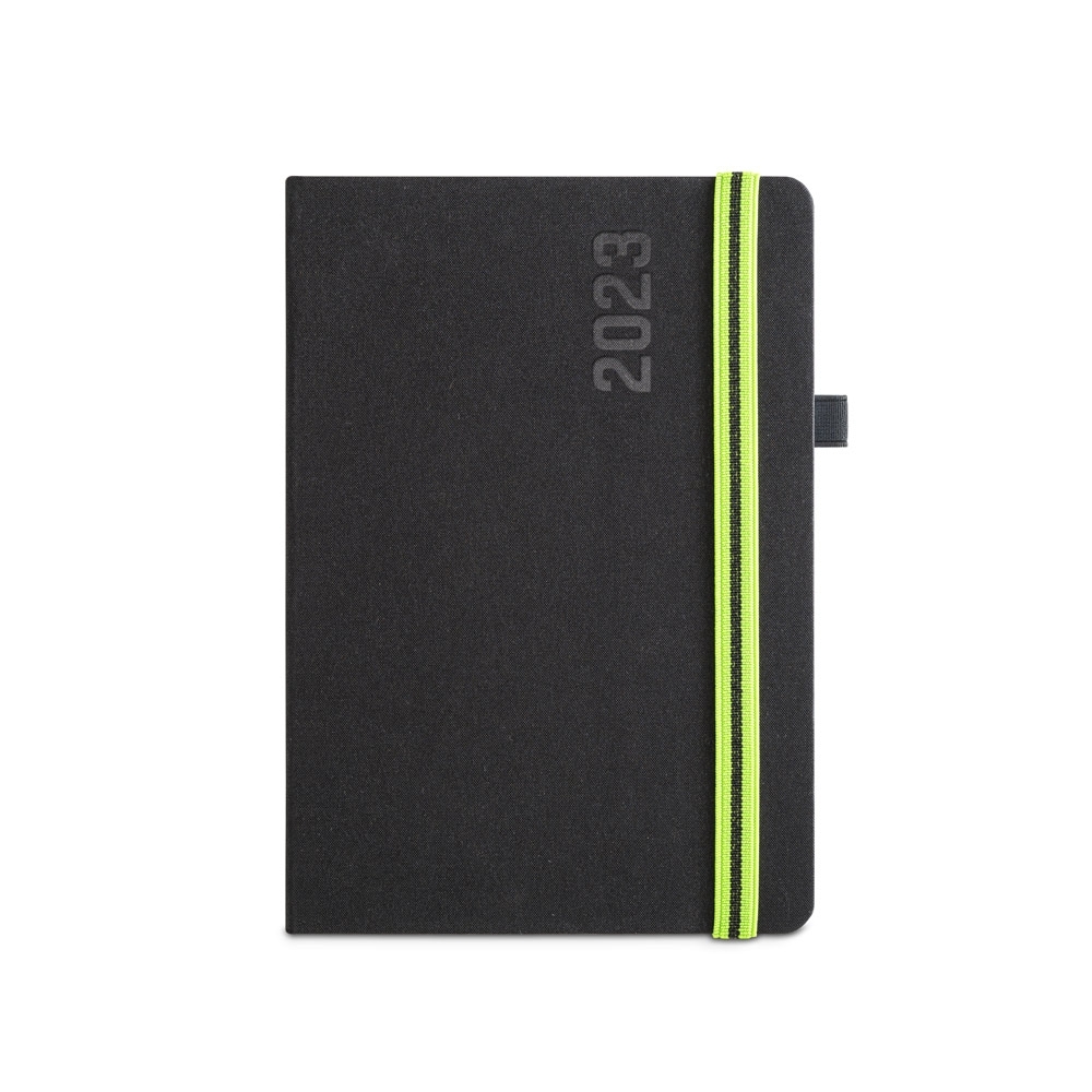 Agenda A5 em tecido poliéster (15,0 x 21,0)