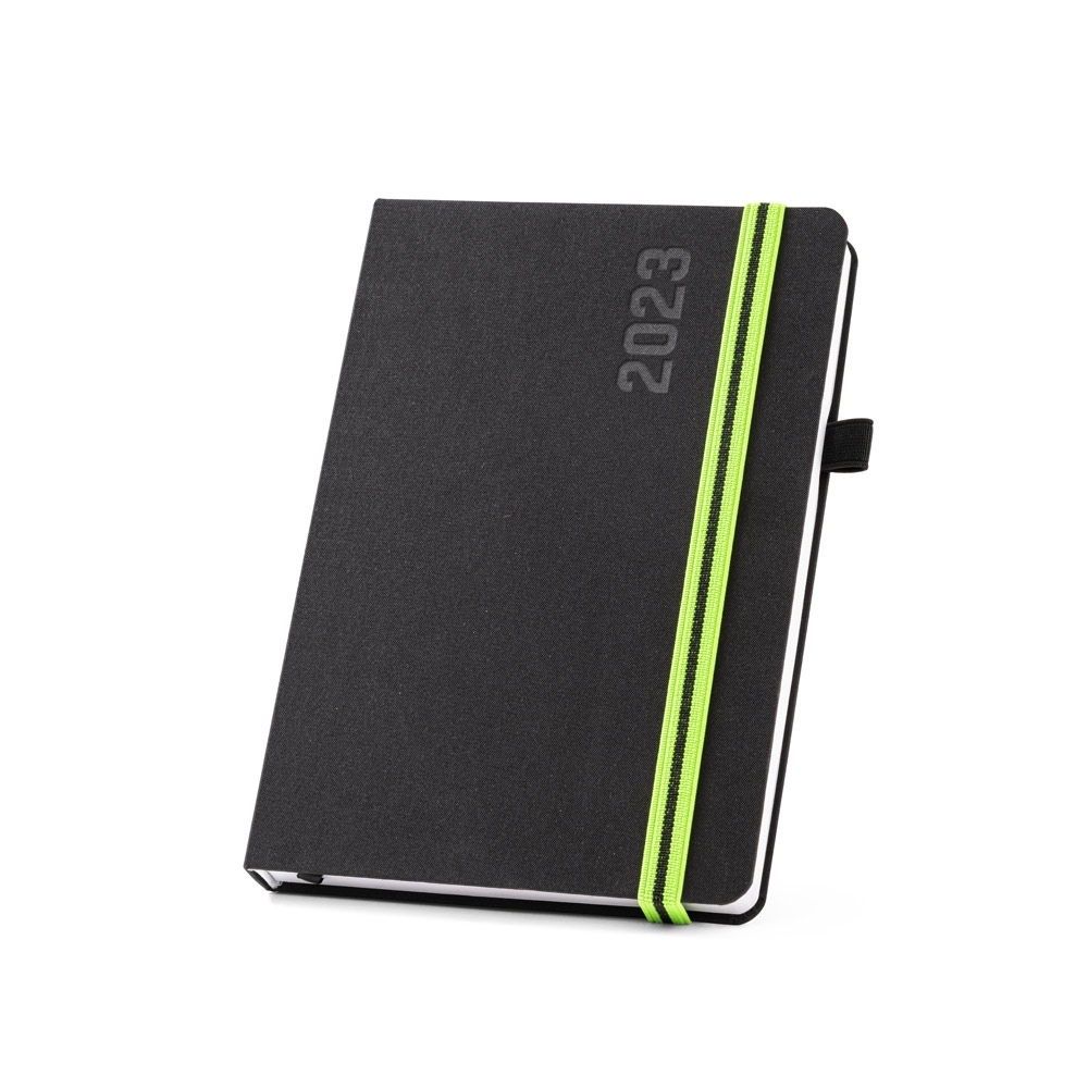 Agenda A5 em tecido poliéster (15,0 x 21,0)