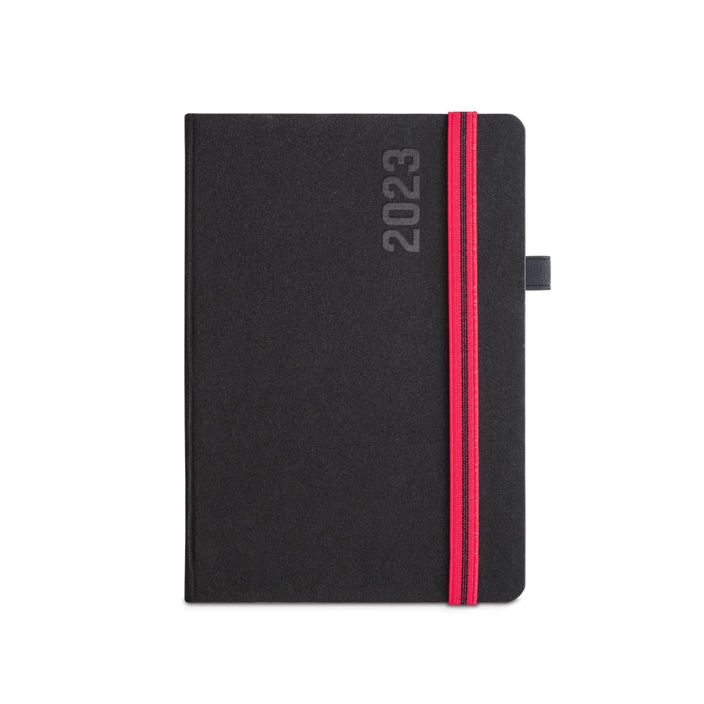 Agenda A5 em tecido poliéster (15,0 x 21,0)