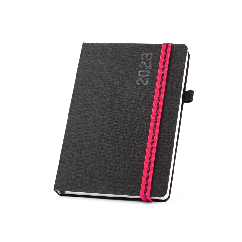 Agenda A5 em tecido poliéster (15,0 x 21,0)