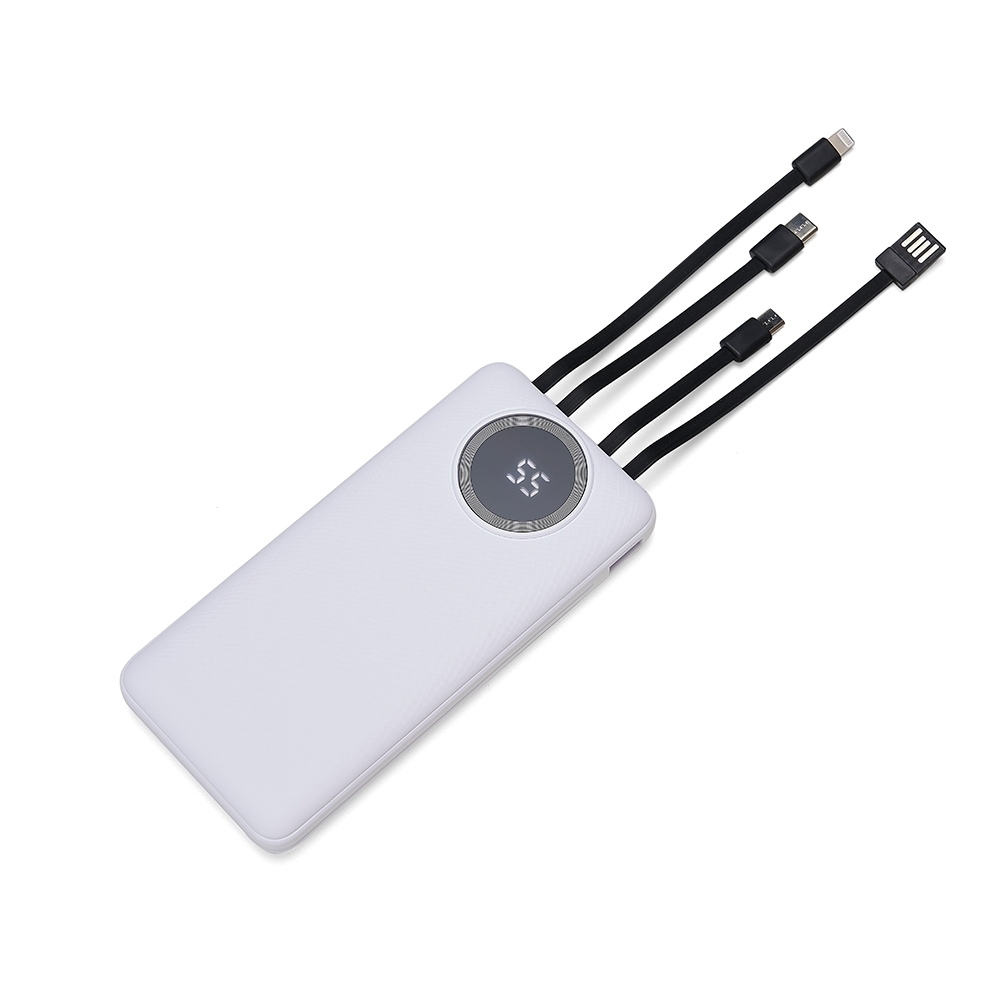 Power Bank 10.000mAh com Lanterna e Multisaídas