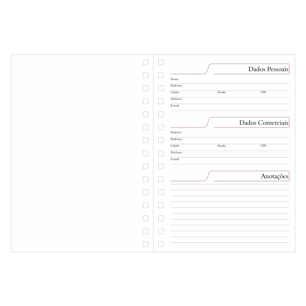 Agenda diária Wire-o 16,0 x 20,0