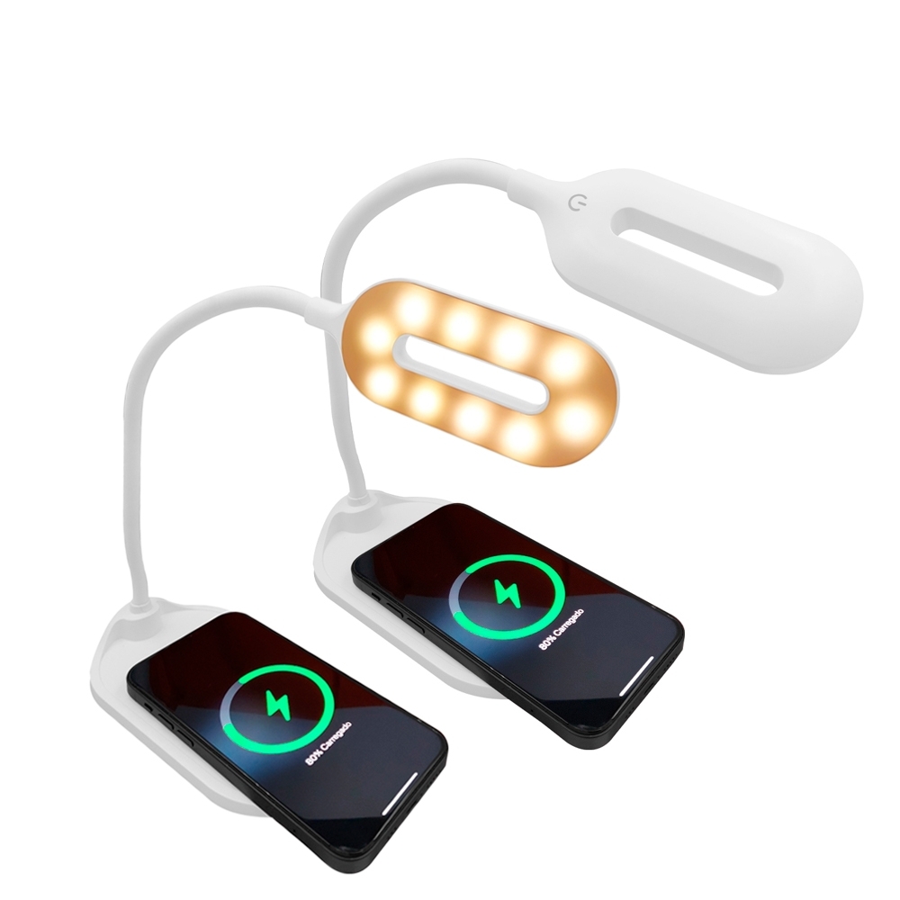 Luminária LED E Carregador Wireless 