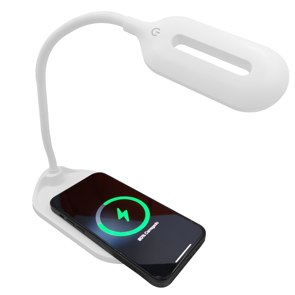 Luminária LED E Carregador Wireless 