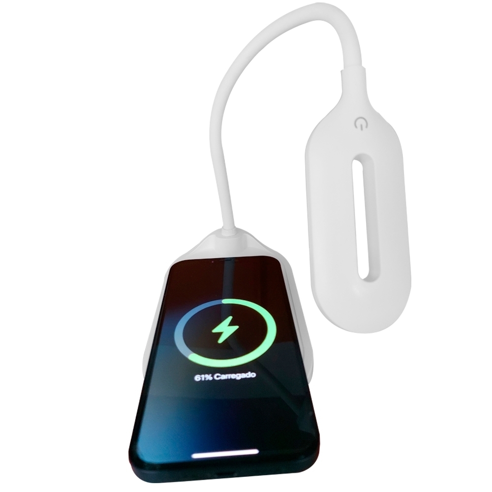 Luminária LED E Carregador Wireless 