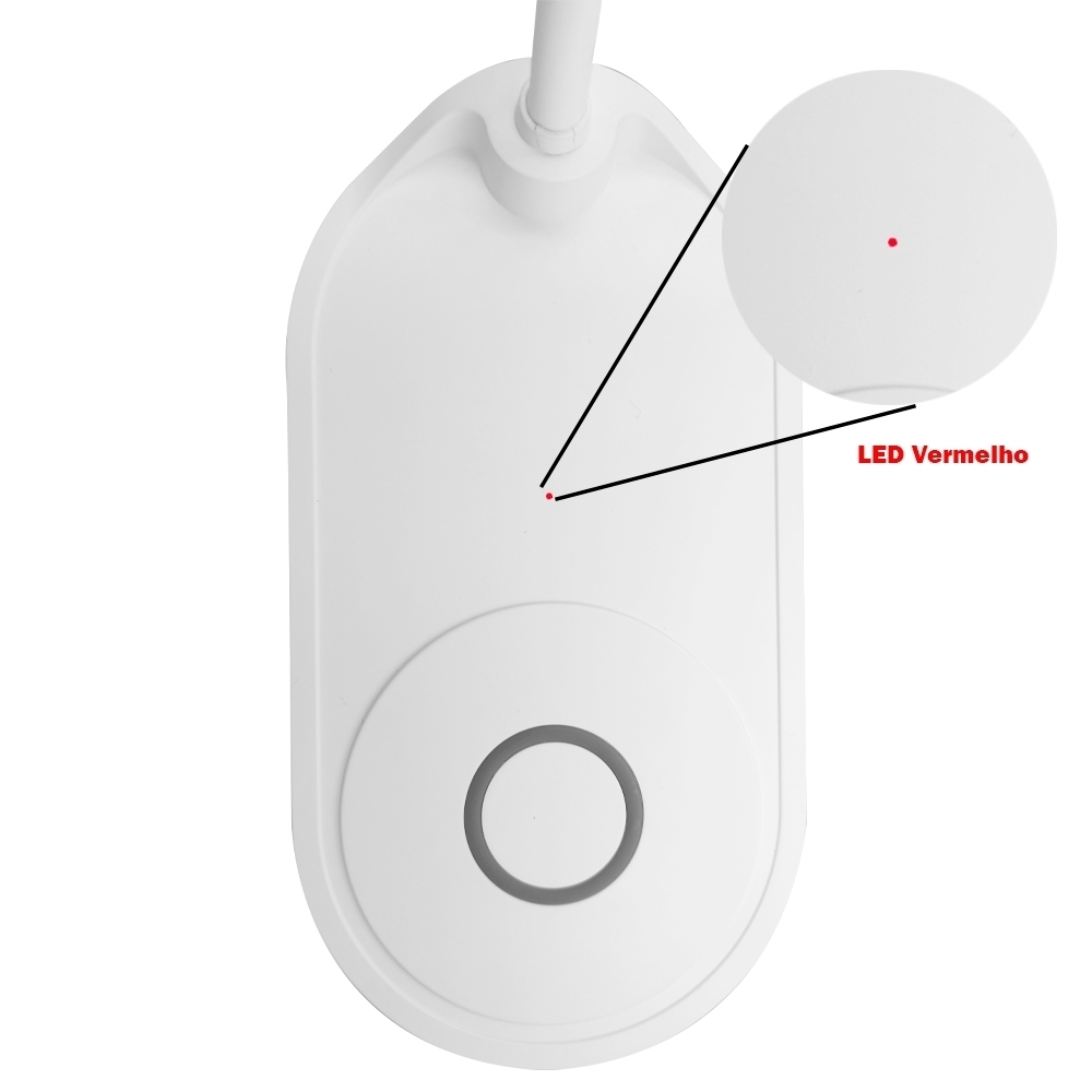 Luminária LED E Carregador Wireless 