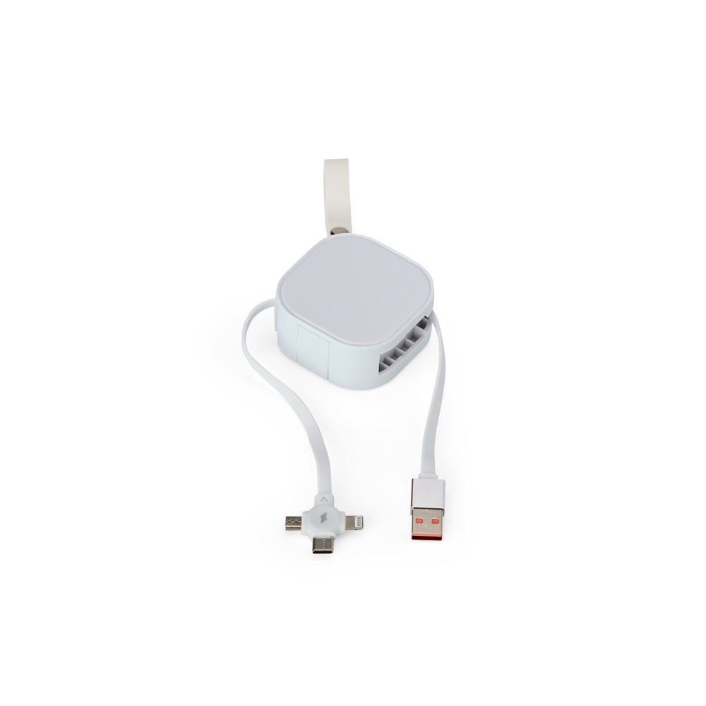Cabo USB retrátil 4 em 1