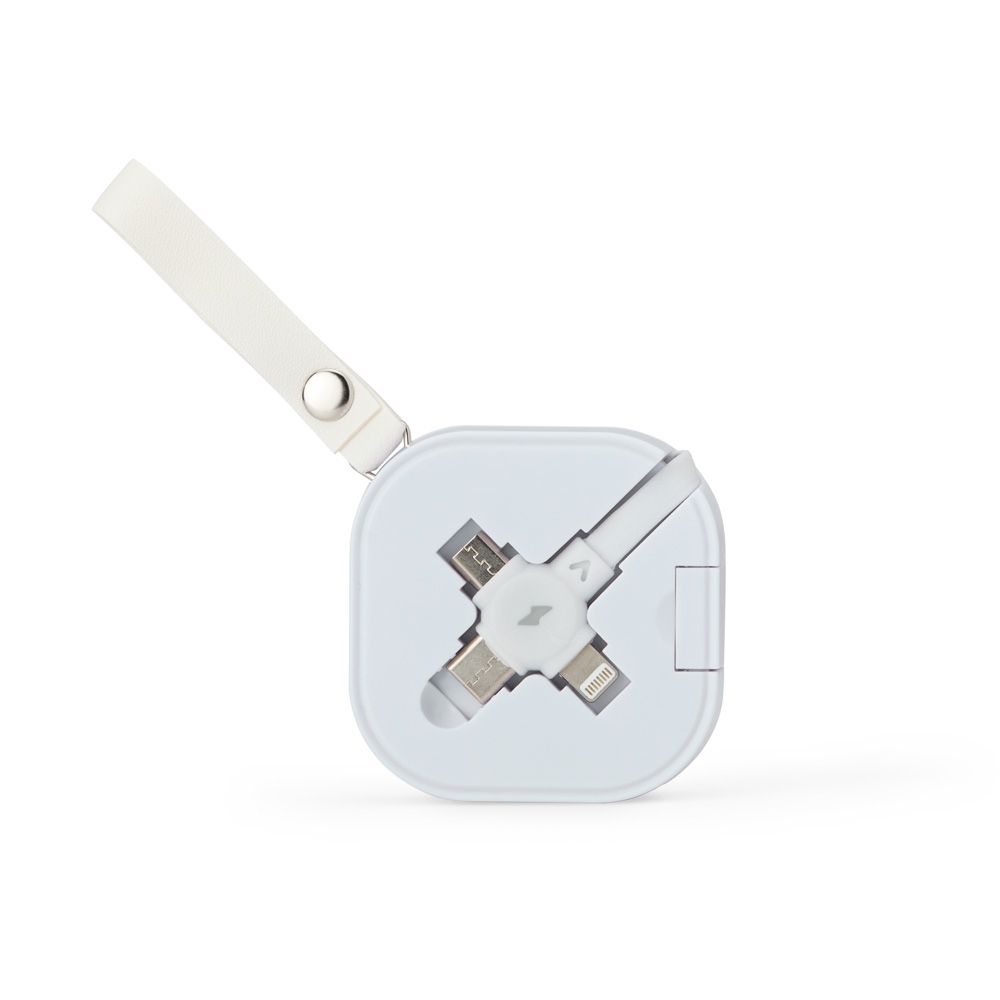 Cabo USB retrátil 4 em 1