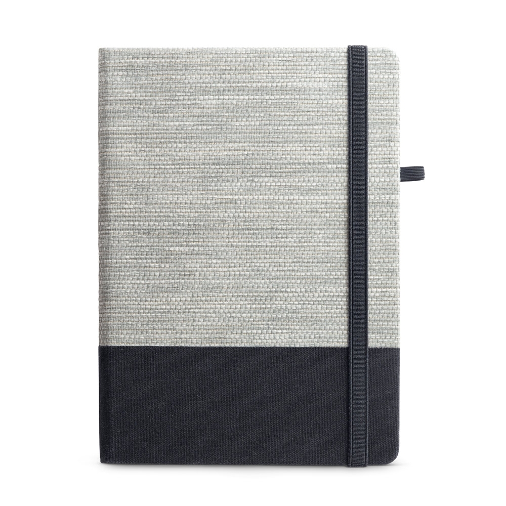 Caderno tipo Moleskine A5 em Palha e Algodão (15x21cm)