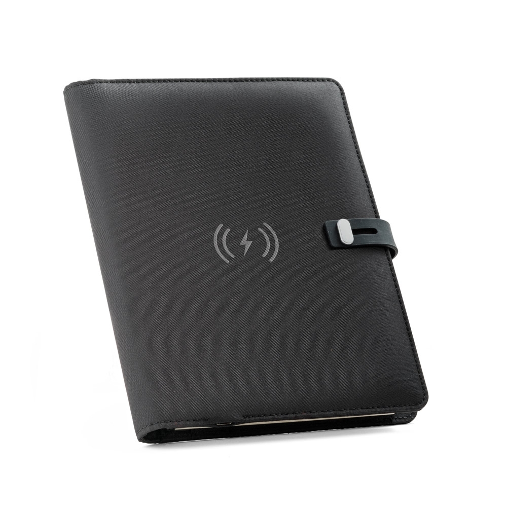 Pasta A5 com carregador wireless embutido