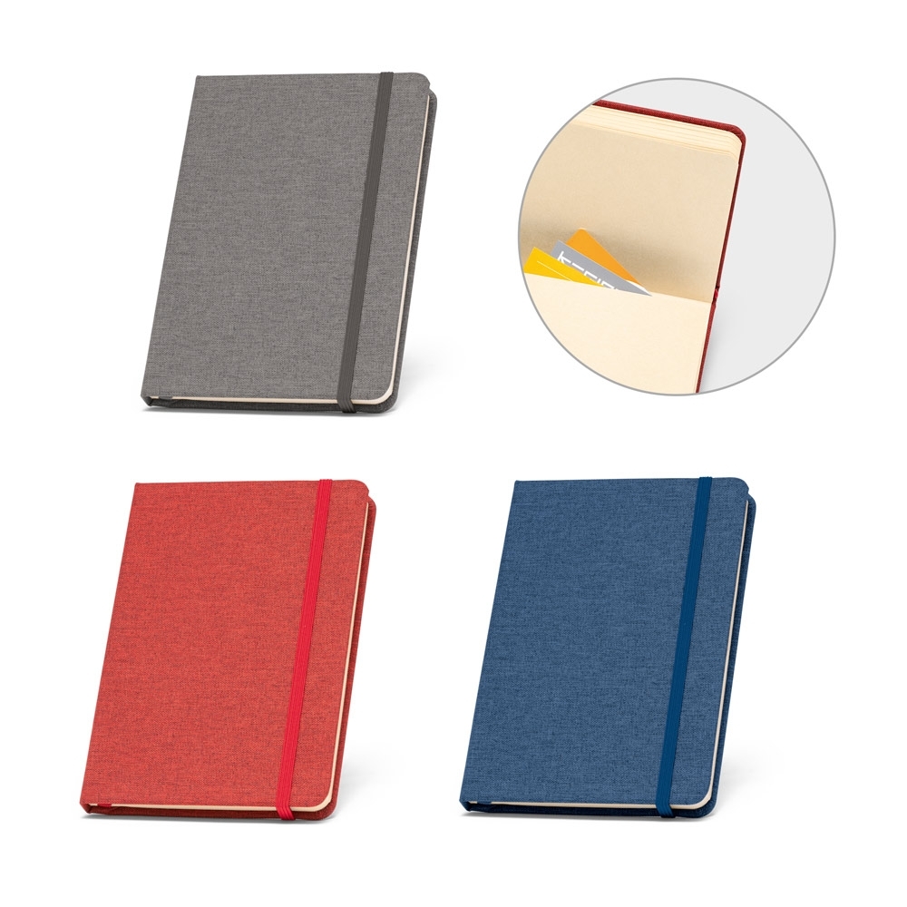 Caderno tipo Moleskine A5 com Capa Dura em rPET (14x21cm)