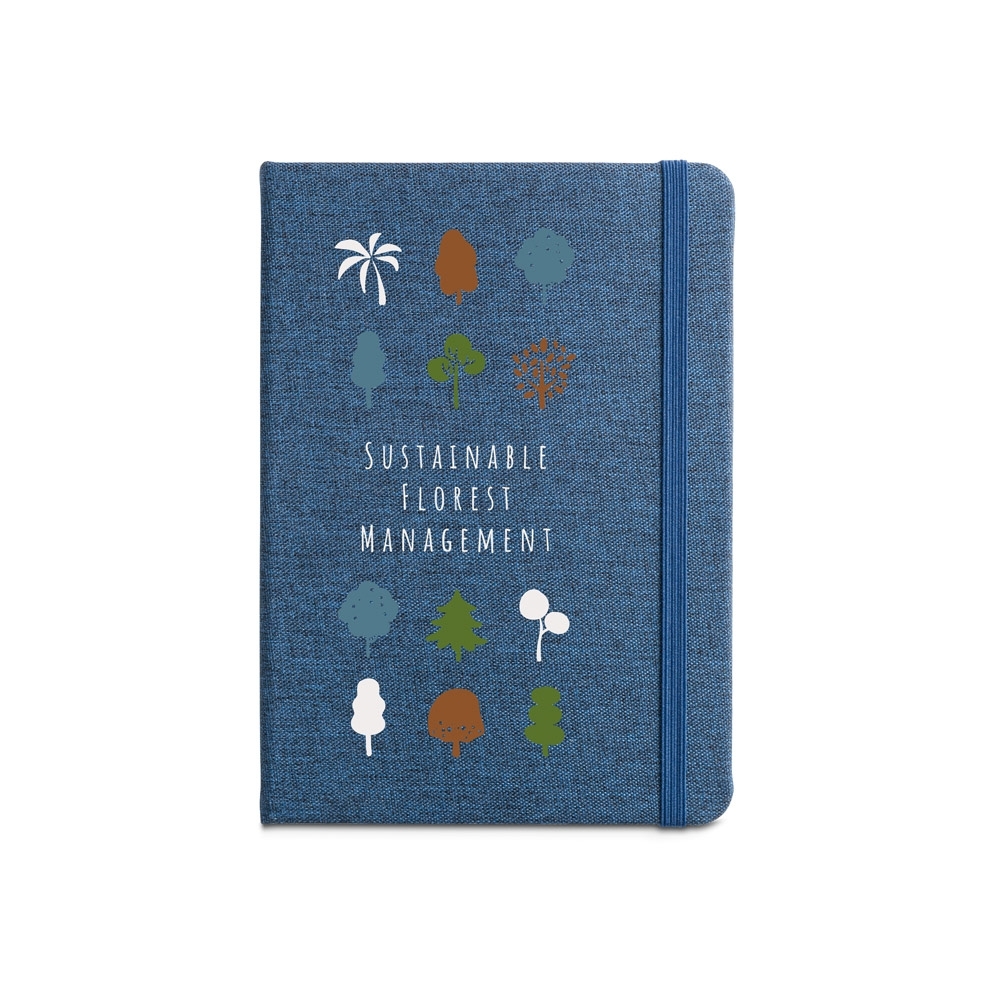 Caderno tipo Moleskine A5 com Capa Dura em rPET (14x21cm)
