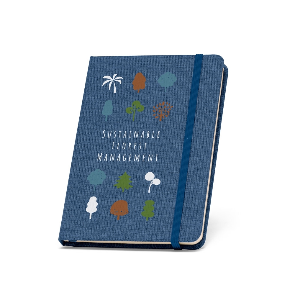 Caderno tipo Moleskine A5 com Capa Dura em rPET (14x21cm)