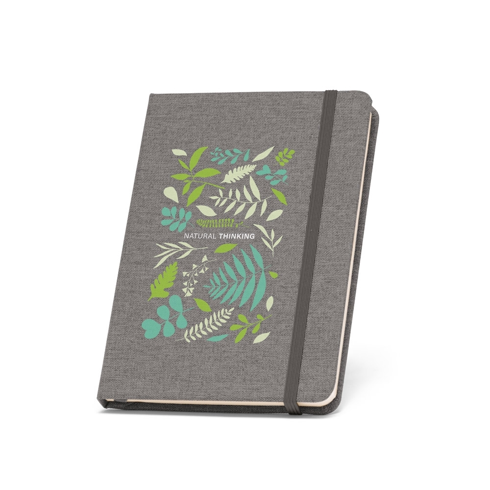 Caderno tipo Moleskine A5 com Capa Dura em rPET (14x21cm)