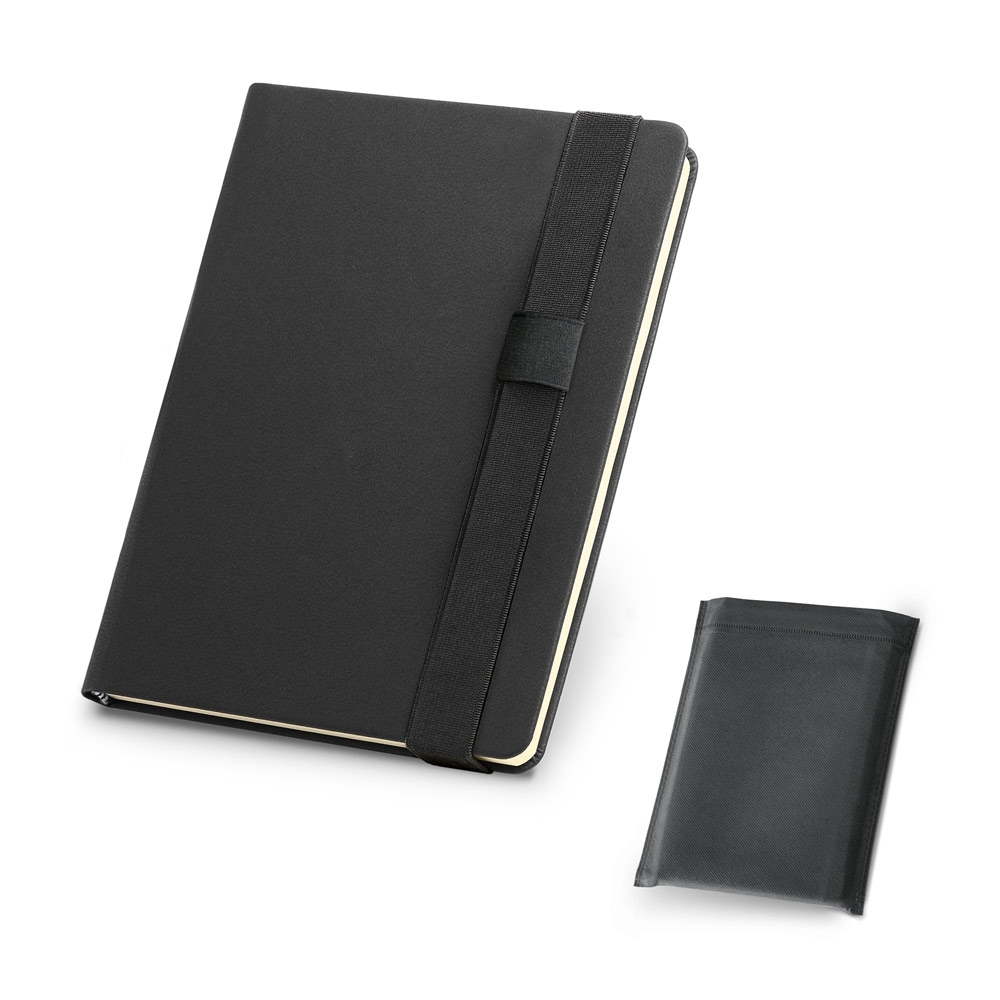  Caderno tipo Moleskine A5 em Couro Sintético (14,5x21cm)