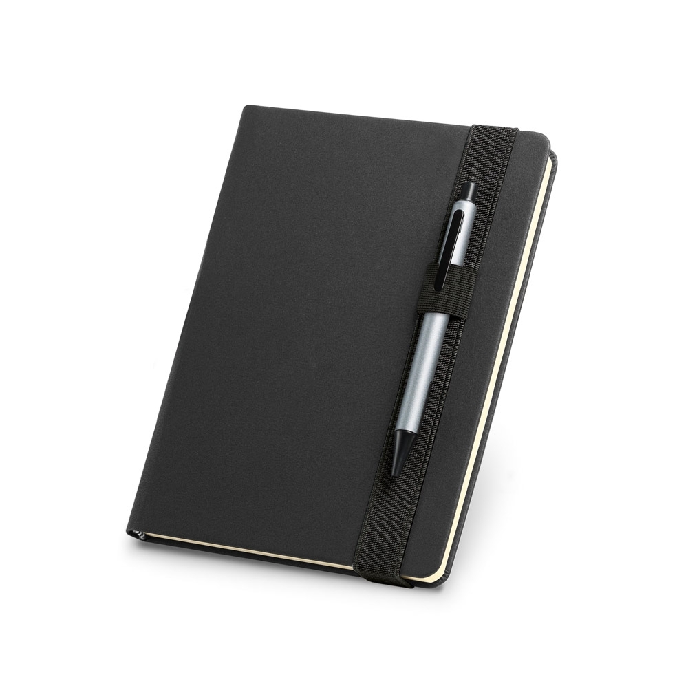  Caderno tipo Moleskine A5 em Couro Sintético (14,5x21cm)