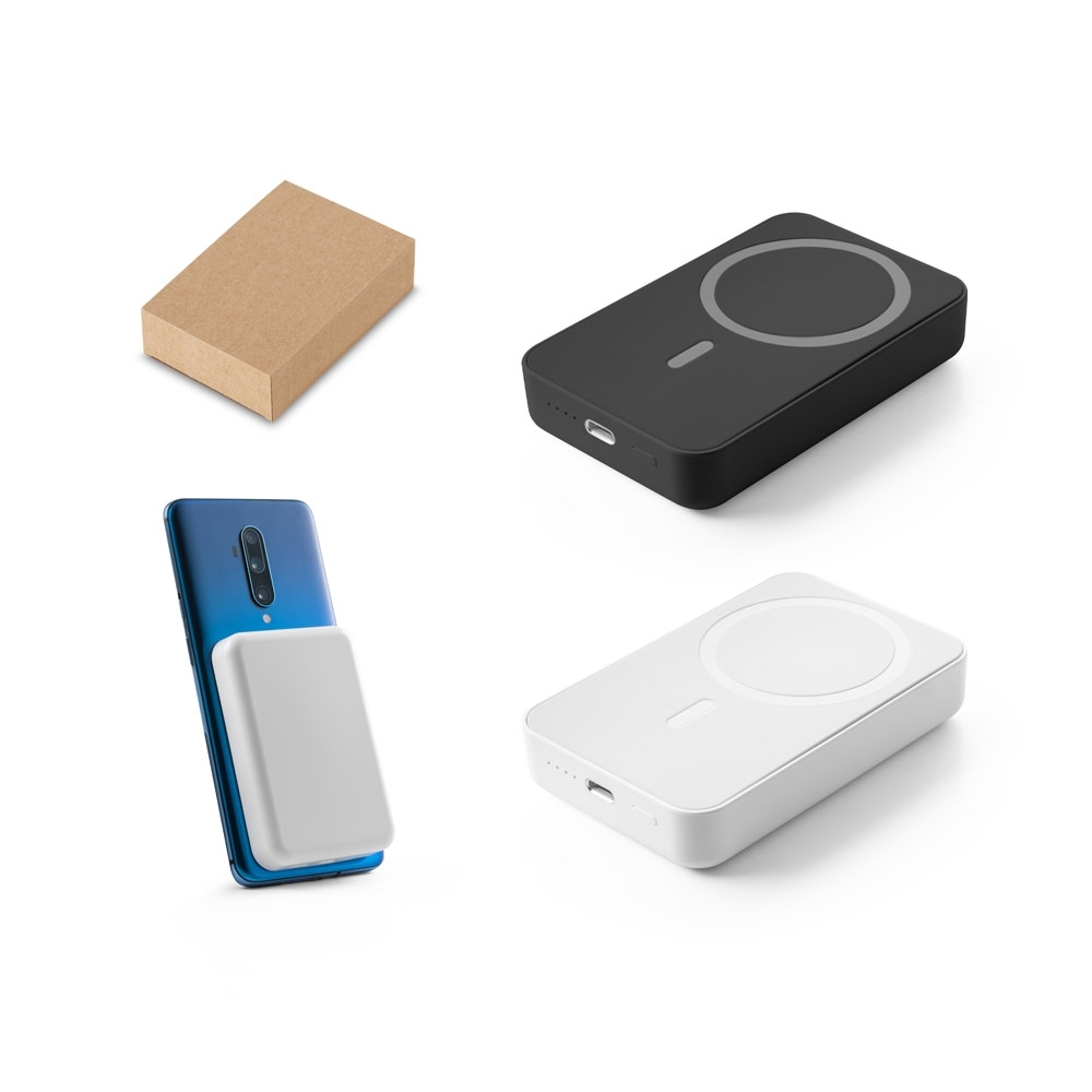 Bateria portátil em ABS 100% reciclado e bateria em lítio 10.000 mAh