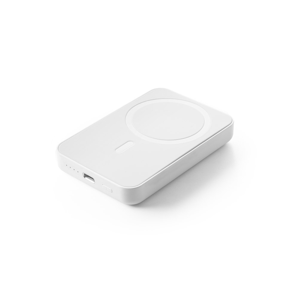 Bateria portátil em ABS 100% reciclado e bateria em lítio 5.000 mAh