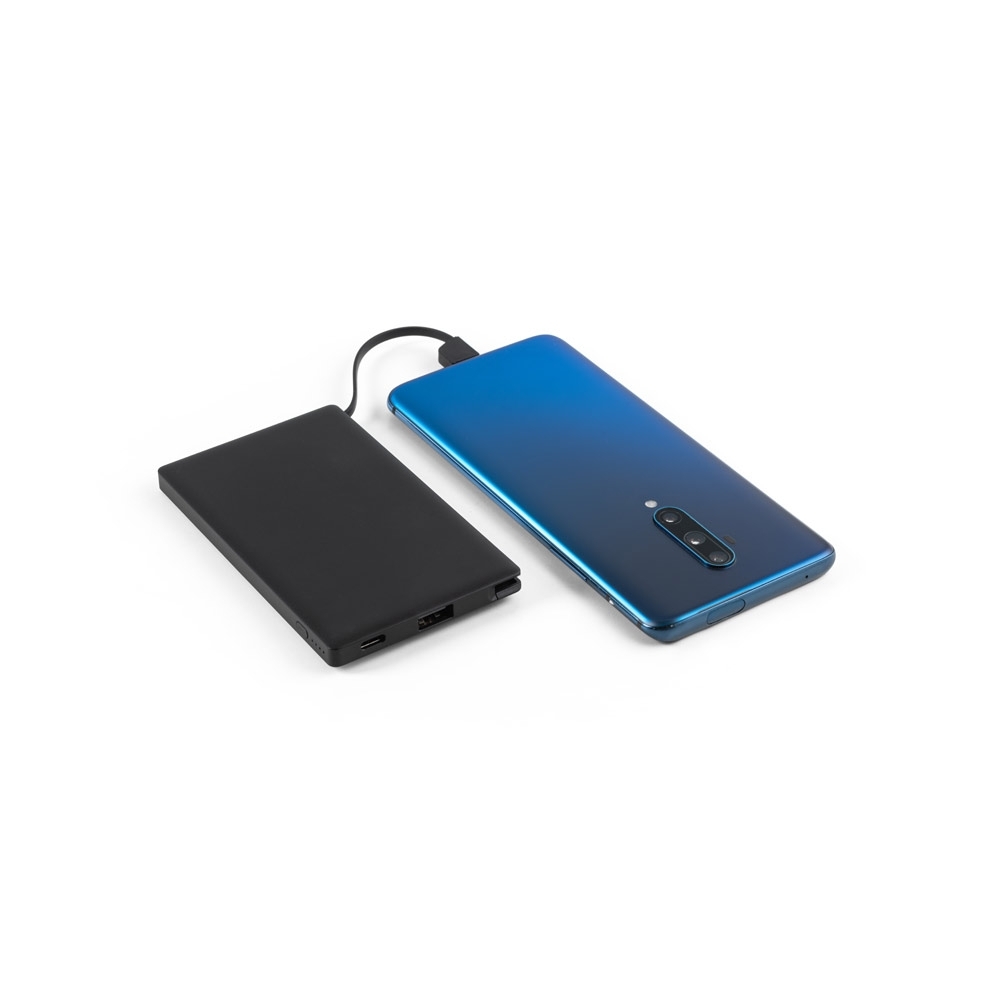 Bateria portátil em ABS 100% reciclado e bateria em lítio 4.000 mAh