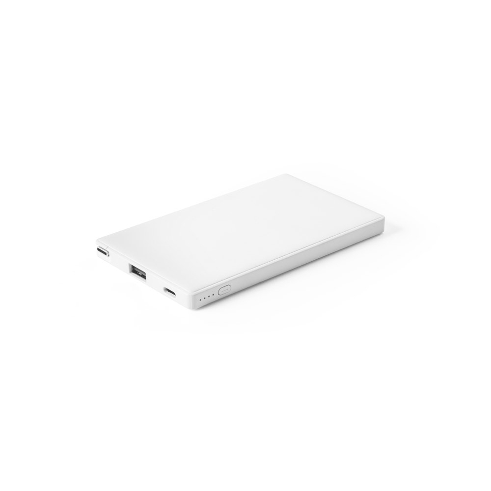 Bateria portátil em ABS 100% reciclado e bateria em lítio 4.000 mAh